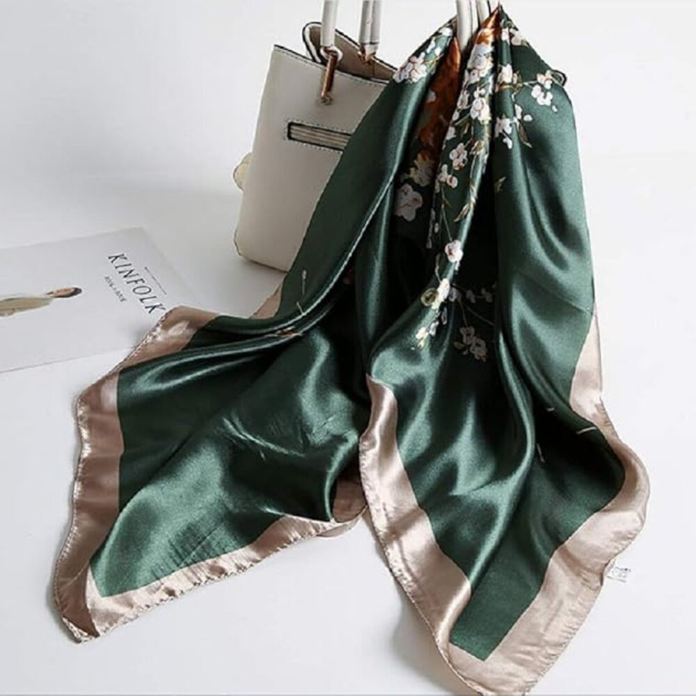 Satin Square Silk Scarf